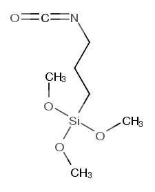 3-Isocyanatopropyltrimethoxysilane CAS 15396-00-6 Molecular Structure