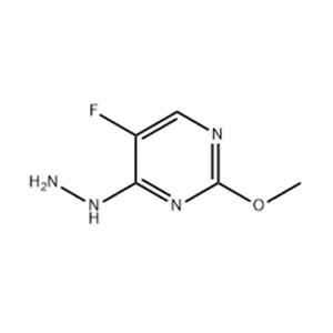 Molecular structure of 5-Fluoro-4-hydrazino-2-methoxypyrimidine (C5H7FN4O) pyrimidine herbicide intermediate