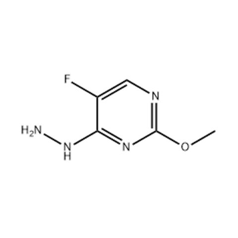 Molecular structure of 5-Fluoro-4-hydrazino-2-methoxypyrimidine (C5H7FN4O) pyrimidine herbicide intermediate