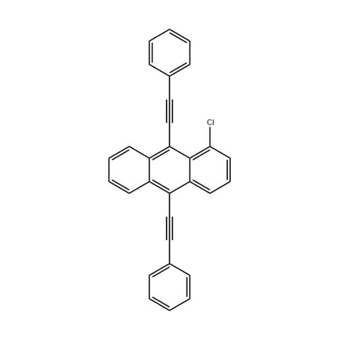 1-Chloro-9,10-bis(phenylethynyl)anthracene structure