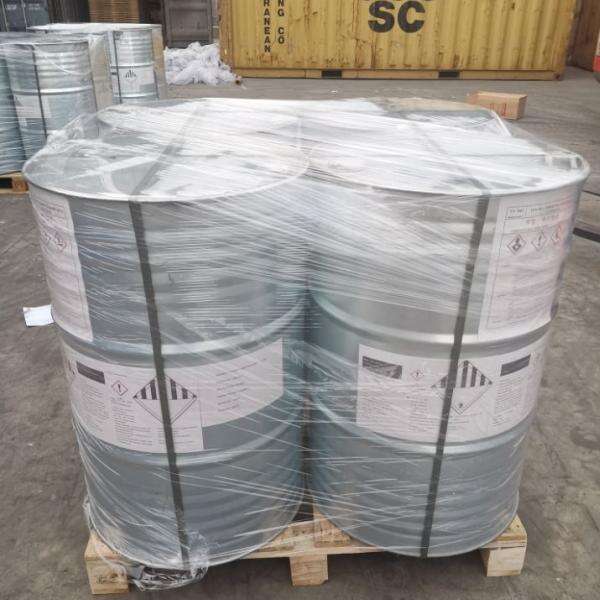 Tri-n-octylamine drums on a pallet