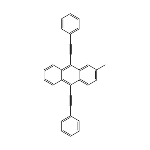 9,10-Bis(phenylethynyl)-2-methylanthracene structure